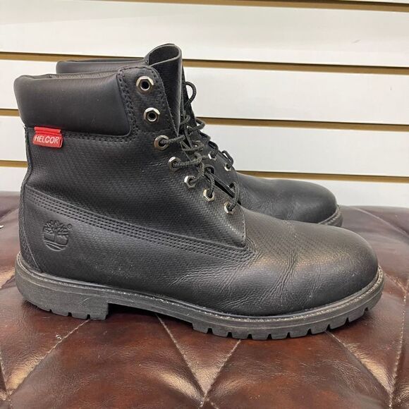 Timberland Men's Helcor 6 Inch Scratch Resistant Black Leather Boots Style Size - Picture 1 of 10